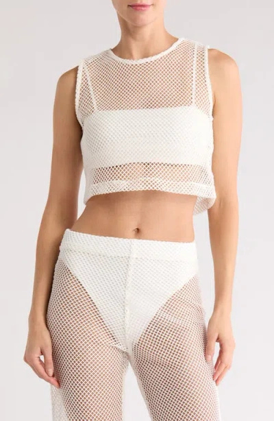 Boamar Filua Mesh Crop Top In Vanilla