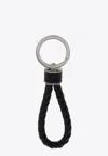 BOTTEGA VENETA INTRECCIO LEATHER KEY RING