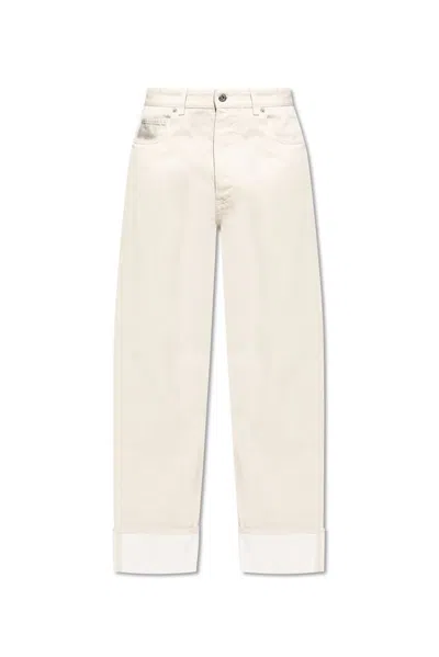 Bottega Veneta Patch-appliqué Wide-leg Jeans In White