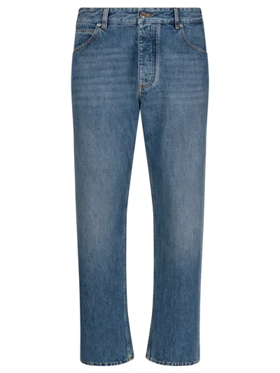 Bottega Veneta Jeans Vintage Indigo Con Gamba Dritta In Blue