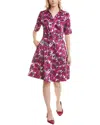 Brooks Brothers Belted Shirtdress In Purple