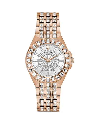 Bulova Classic Phantom Watch, 32mm In Silver/pink