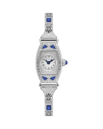 Bulova Heritage Miss America Classic Watch, 18mm X 28mm In Silver/silver