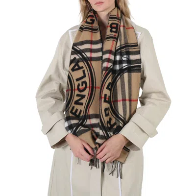 Burberry Archive Beige Montage Print Cashmere Scarf