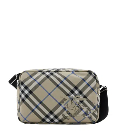 Burberry Check Messenger Bag In Lichen