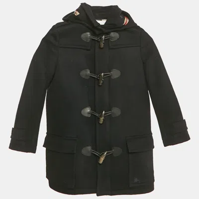 Pre-owned Burberry Children Navy Blue Wool Felt Duffle Coat 14 Yrs