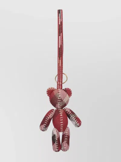 Burberry "thomas" Teddy Bear Keyring Charm In Red