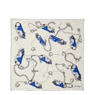 Burberry Knight Hardware Print Silk Scarf In Green