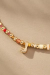 By Anthropologie Beaded Bubble Letter Lowercase Monogram Necklace In Alphabet