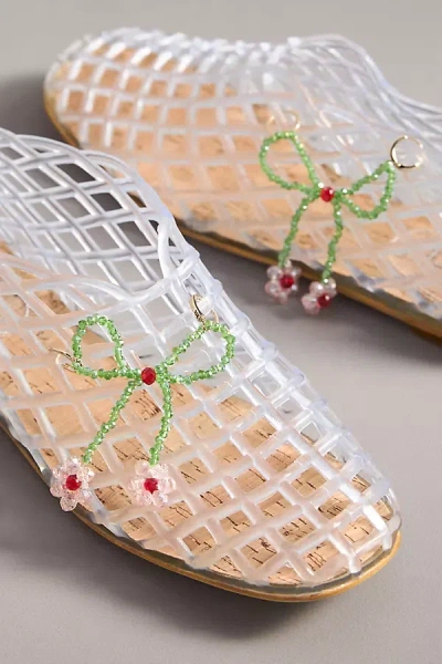 By Anthropologie Beaded Icon Shoe Charms In Red