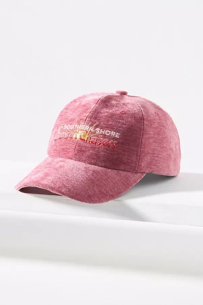 By Anthropologie Corduroy Sports Club Baseball Cap In Orange