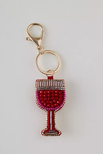 By Anthropologie Drinks Beaded Bag Charms In Red