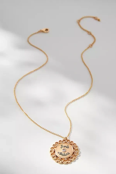 By Anthropologie Heart Circle Charm Necklace In Gold