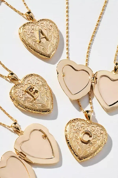 By Anthropologie Heart Locket Necklace In Multicolor