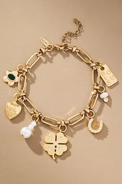 By Anthropologie Mixed Charm Bracelet In Gold
