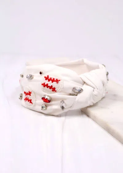 Caroline Hill First Base Headband In White