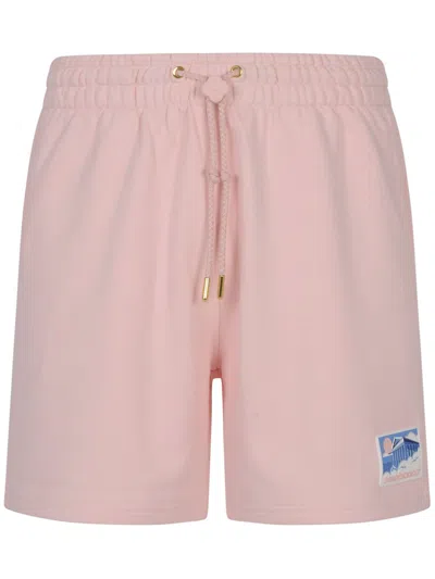 Casablanca Pink Greek Temple Rubber Patch Shorts