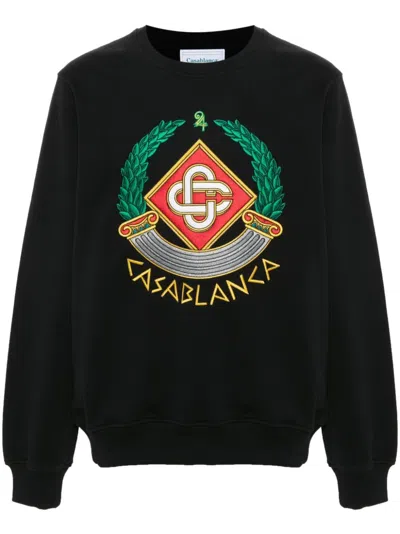 CASABLANCA MEN'S CASA CREST EMBROIDERED SWEATSHIRT