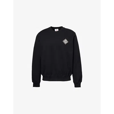 Casablanca Mens Pearl Diamond Brand-patch Relaxed-fit Organic-cotton Sweatshirt Pearl Diamond Patch