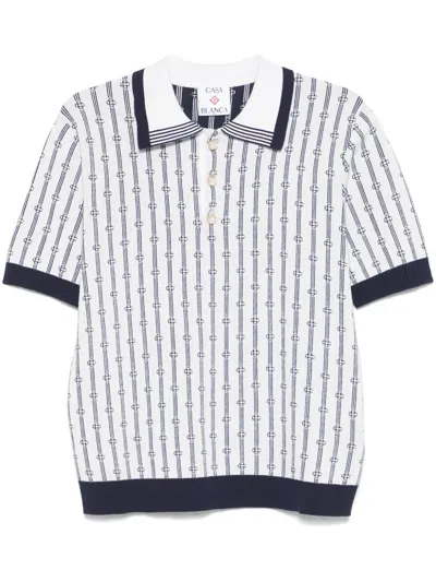 CASABLANCA MONOGRAM POLO SHIRT