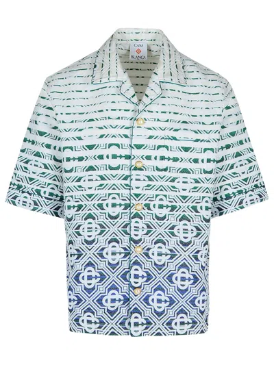 CASABLANCA CASABLANCA WHITE COTTON BLEND SHIRT MEN