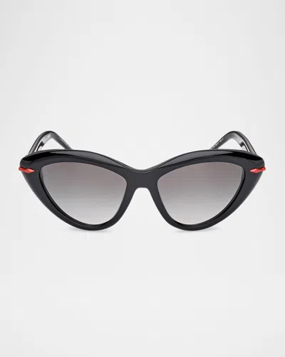 Christian Louboutin Acetate Cat-eye Sunglasses In Black