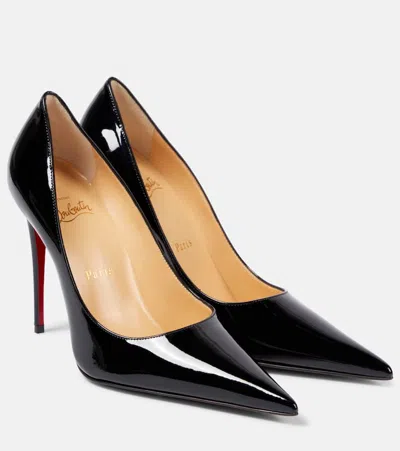 Christian Louboutin Kate Max 100 Patent-leather Pumps In Black