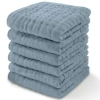 Comfy Cubs Muslin Washcloths In Pacific Blue