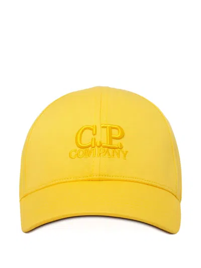 C.p. Company Logo-embroidered Cap In イエロー