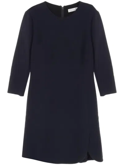 Pre-owned Dior 2010s Three-quarter Sleeve Dress In Blue