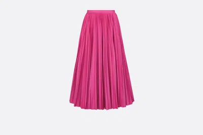 Dior Taffetà Accordion Midi Skirt In Pink