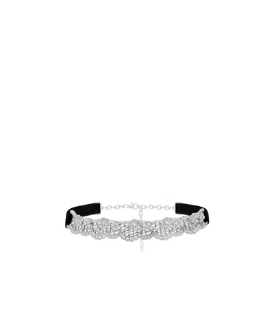 Dior Logo Necklace In Gray