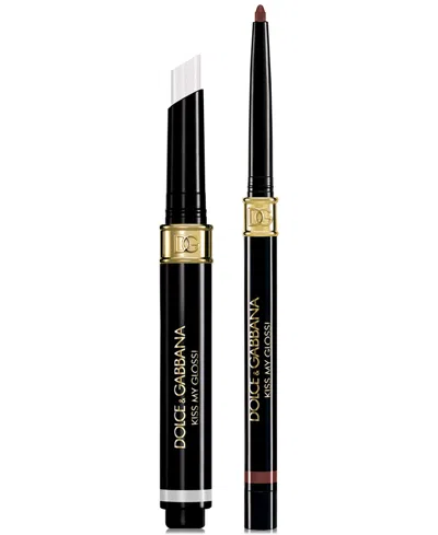 Dolce & Gabbana 2-pc. Kiss My Gloss! 4d Gloss Stick & Lip Liner Set In 04 Gossip - Burgundy Liner And Transpare