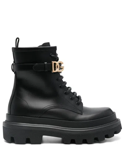 Dolce & Gabbana Ankle Boot Shoes In Black
