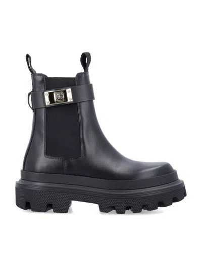 Dolce & Gabbana Army Boots In Black