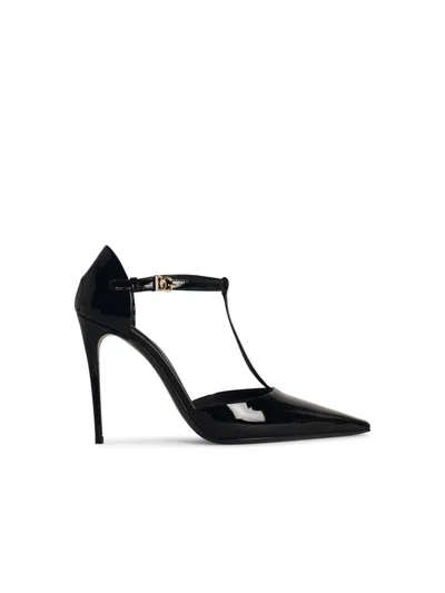 DOLCE & GABBANA DOLCE & GABBANA BLACK LEATHER PUMPS