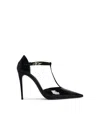 DOLCE & GABBANA DOLCE & GABBANA BLACK LEATHER PUMPS WOMEN