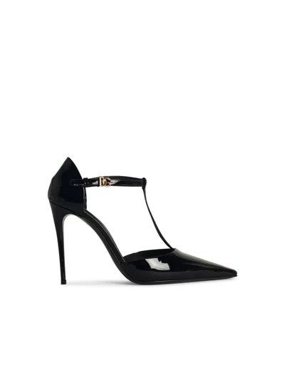 DOLCE & GABBANA DOLCE & GABBANA BLACK LEATHER PUMPS WOMEN