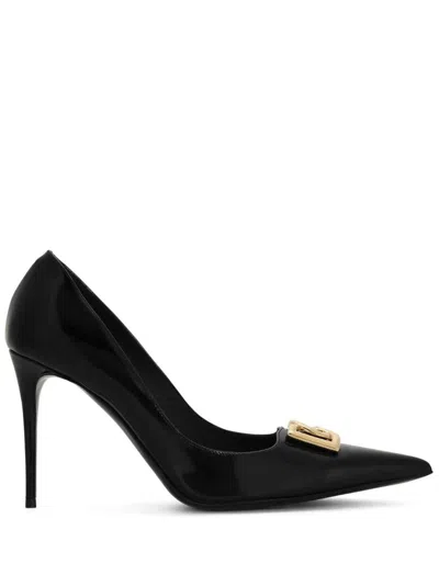 Dolce & Gabbana Leather Decollete In Black