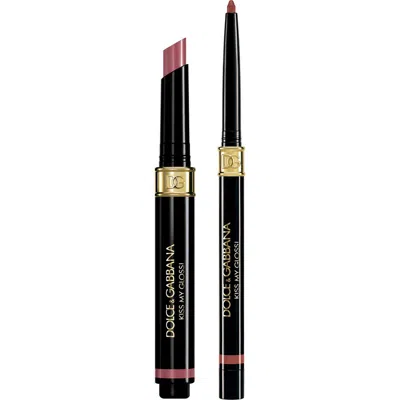 Dolce & Gabbana Dolce&gabbana Kiss My Gloss! 4d Lip Gloss Stick & Lip Liner Set In 2 Mauve