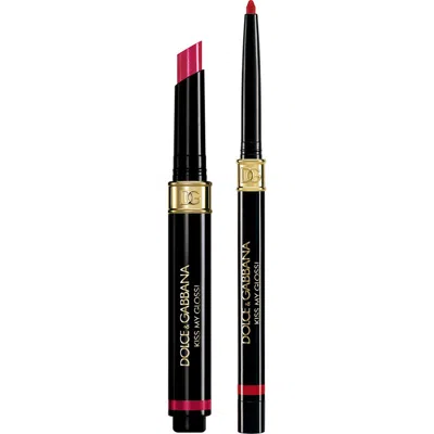 Dolce & Gabbana Dolce&gabbana Kiss My Gloss! 4d Lip Gloss Stick & Lip Liner Set In 5 Red
