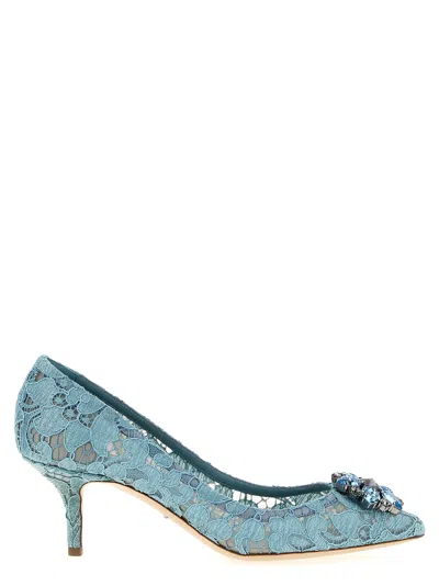 Dolce & Gabbana Lace Pumps In Light Blue