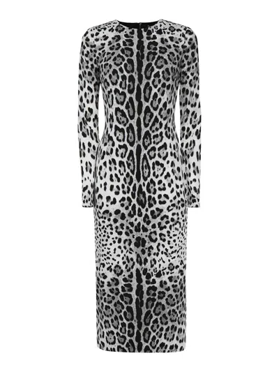 DOLCE & GABBANA VESTIDO MIDI - ESTAMPADO ANIMALIER