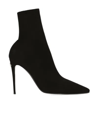 Dolce & Gabbana Sock-boots Mit Spitzer Kappe In Black