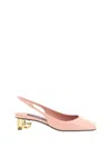 Dolce & Gabbana Pink Décolleté With Dg Logo On The Heel In Shiny Leather Woman In Rosa