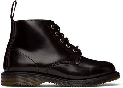 Dr. Martens' Burgundy Emmeline Arcadia Lace Up Boots In Cherry Red