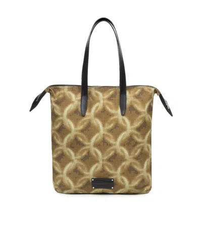 Dries Van Noten Chain-print Cotton Tote Bag In Green