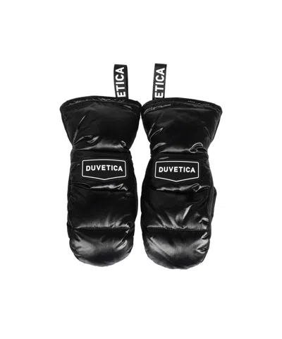 Duvetica Fabric Inlay Gloves In Black