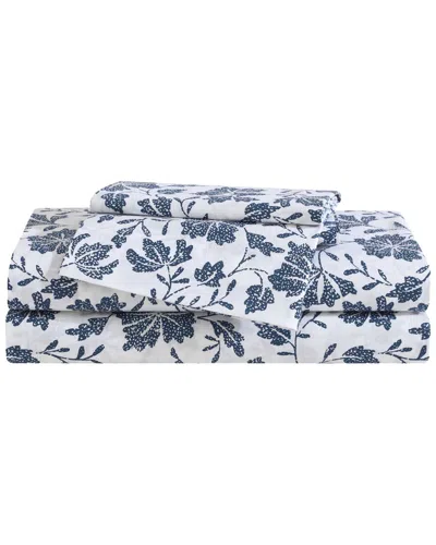Eddie Bauer 200 Thread Count Woodblock Floral Cotton Percale Sheet Set