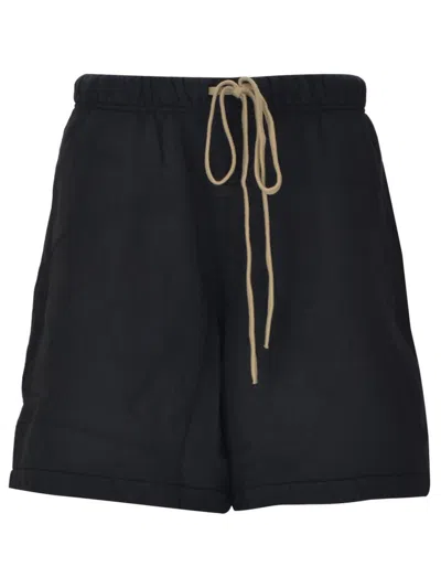 Essentials Black Drawstring Shorts